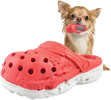 Natural Rubber Slipper Dog Chew Toy, Durable Teeth Cleaning Toy by MONDOTOY