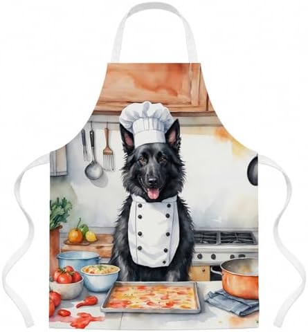 Caroline's Treasures Belgian Sheepdog The Chef Apron Cooking Kitchen Server by CarolinesTreasures
