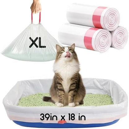 Jumbo litter box liners 30 Count Fits Most/Any Litter Boxes by Petrhythm