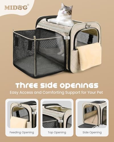 MIDOG Soft Cat Carrier Airline Approved, Expandable - Image 3