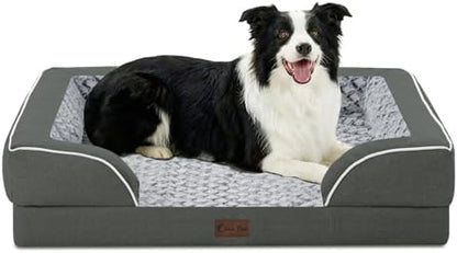 Waterproof Orthopedic Dog Bed for Medium Dogs, Dark Grey by CasaPaw
