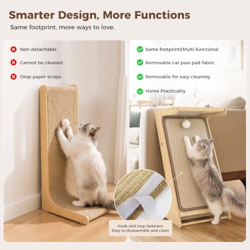 Cat Scratching Post Z-Shaped Cats Scratcher Side Table - Image 4