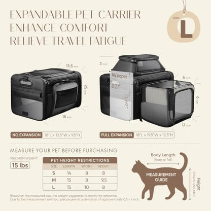 Top-Side Expandable Pet Carrier, Treat Window - Image 4