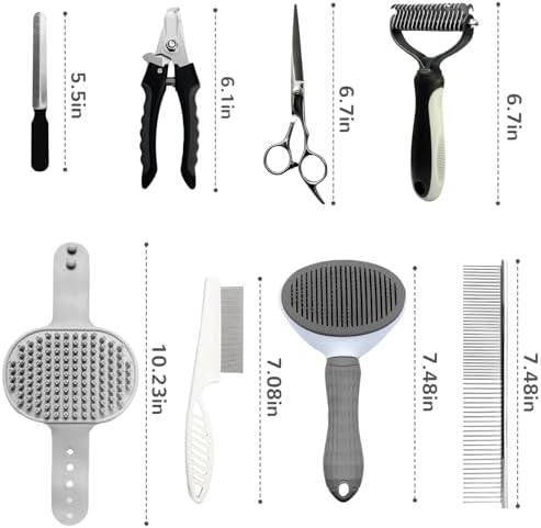 Dog Brush & Grooming Kit – 9-Piece Pet Brush & Deshedding Set - Image 2