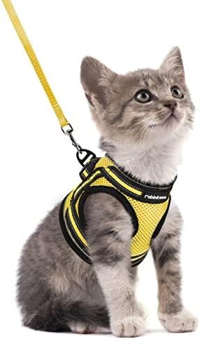 rabbitgoo Cat Harness and Leash Set, Step-in Soft Vest, Bright Yellow - Image 4