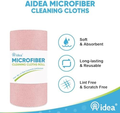 AIDEA Microfiber Cleaning Cloth 330 Sheets 6 Roll - Image 3