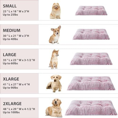 BFPETHOME Dog Beds for Large Dogs, Plush Dog Crate Bed Fluffy Cozy Kennel Pad - Image 4