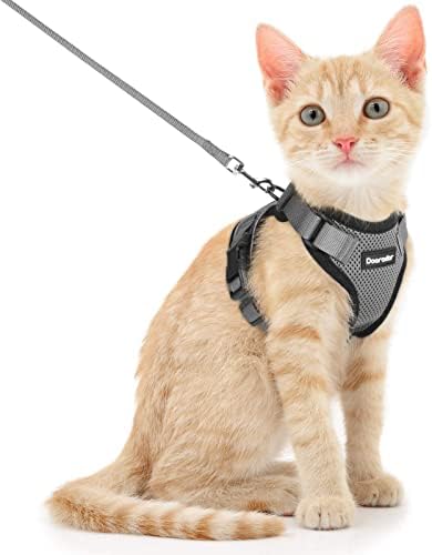 Dooradar Cat Harness and Leash Set, Adjustable and Escape Proof by Dooradar