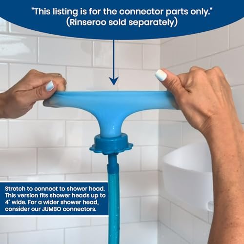 Rinseroo Replacement Shower Hose Connectors, 3 Pack - Image 2