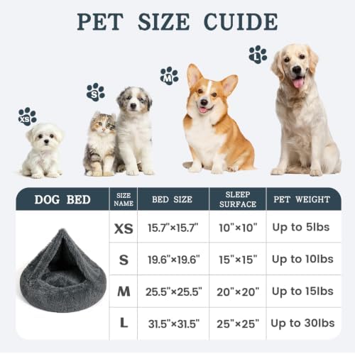 NOYAL Calming Donut Dog Bed, Hooded Cave - Image 5