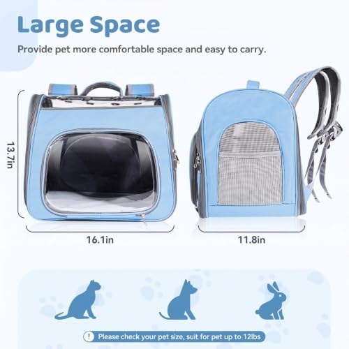 Airline Approved Cat Soft-Sided Carrier Backpack Up to 12 lbs - Image 2