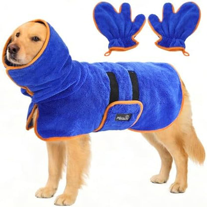 Mihachi Dog Bathrobe Towel Wrap Fast Drying by Mihachi