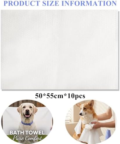 Disposable Pet Towel 10 Pack, Absorbent Drying Towel - Image 2