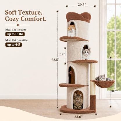 MUTTROS 68.5" Modern Cat Tree Tower - Image 7