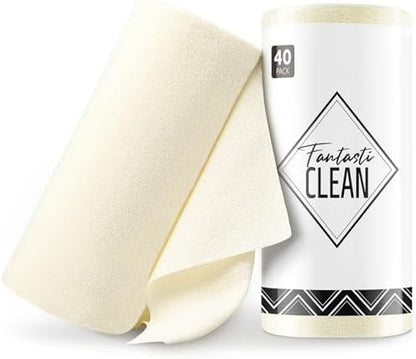 Fantasticlean Microfiber Cleaning Cloth Roll- 40 Sheets by Fantasticlean