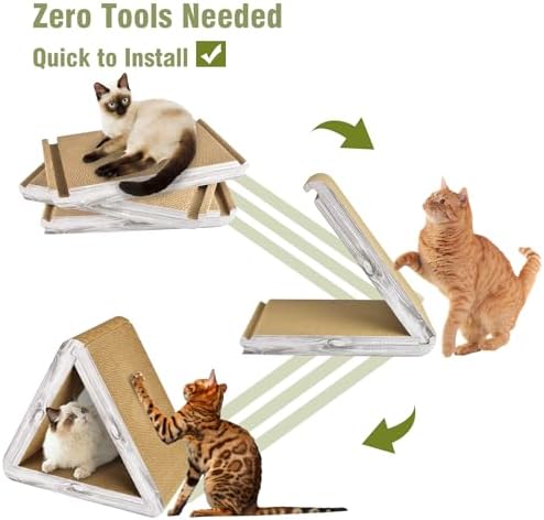 Foldable Cat Scratching Board Triangle Scratcher Cardboard Cat Scratch Pad 6 - Image 4
