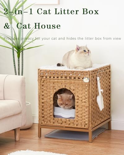 SETVSON Cat Litter Box Enclosure Hidden Litter Box Furniture - Image 2