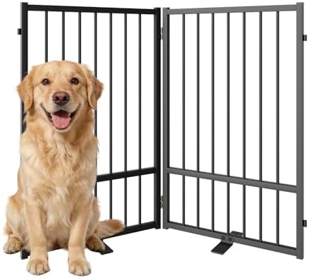 SNUOWU Full Metal Freestanding Dog Gate by SNUOWU