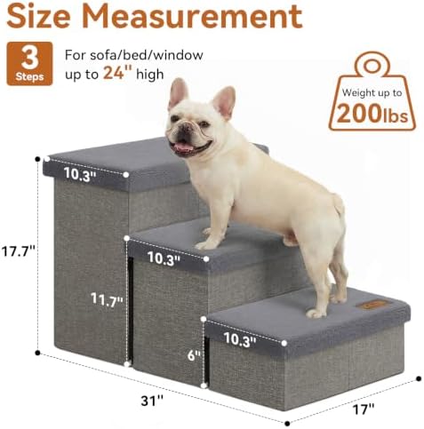 Zerbuger Dog Stairs with Storage - Image 2