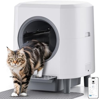 Automatic Litter Box, Self Cleaning Litter Box, Odor Control, 90L Capacity by Ellenpent