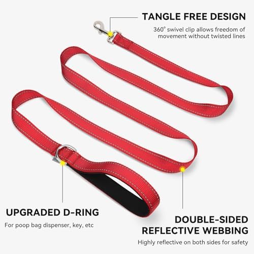 Joytale Reflective Dog Leash for Small Dogs, 4 FT x 3/4" - Image 5