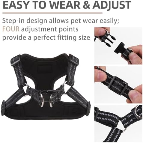 PUPTECK Dog Harness and Leash Set Small Sized, Step in No Pull Adjustable Puppy - Image 3