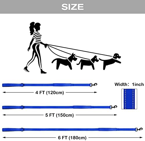 Joytale Dog Leash for Large Dogs that Pull, Double Handle, Royal Blue - Image 6
