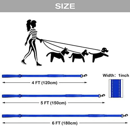 Joytale Dog Leash for Large Dogs that Pull, Double Handle, Royal Blue - Image 6