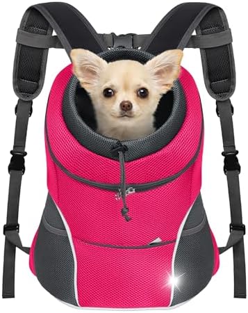 YUDODO Dog Front Carrier Backpack, Adjustable Breathable Dog Backpack by YUDODO