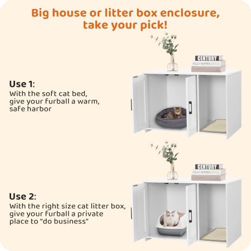 DWANTON Cat Litter Box Enclosure, - Image 7