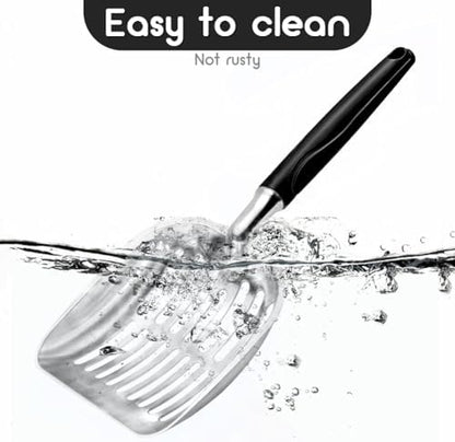 Showvigor Cat Litter Scoop, Metal Cat Scooper, Plastic Handle Scoop, Sifting - Image 5