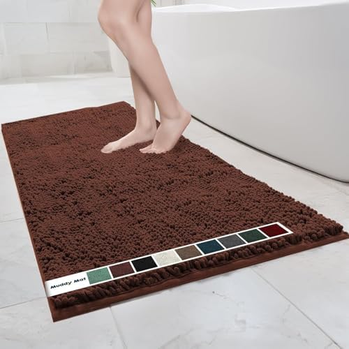 Muddy Mat® | Chenille Bathroom Rugs Quick Dry Microfiber Mats Non Slip Washable by MuddyMat%C2%AE