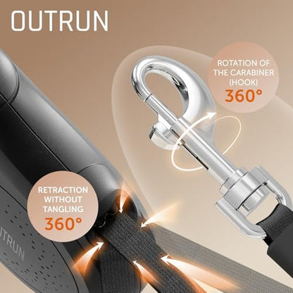 OUTRUN Retractable Dog Leash 16 FT Tape, No Tangle - Image 5