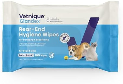Vetnique Glandex Rear End Wipes by Vetnique