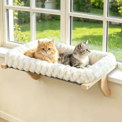 Zoratoo Cloud-Soft Wooden Cat Window Sill Perch by Zoratoo
