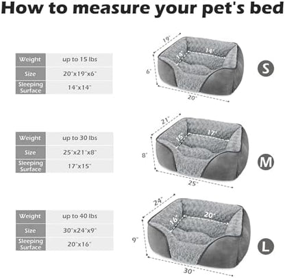 INVENHO Small Dog Bed Rectangle Washable Orthopedic Soft Calming Sleeping - Image 3