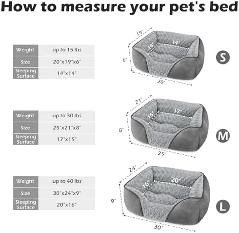 INVENHO Large Dog Bed Rectangle Washable Orthopedic Soft Calming Sleeping - Image 3