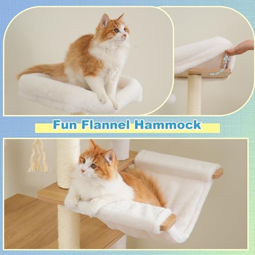 Hey-brother Wooden Cat Tree, Furniture Tower - Image 5