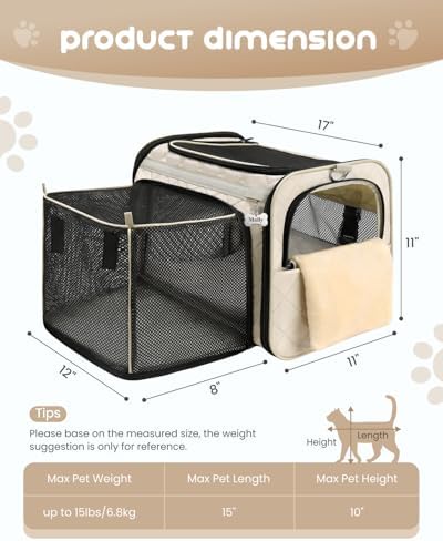 MIDOG Soft Cat Carrier Airline Approved, Expandable - Image 5