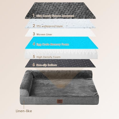 EHEYCIGA Orthopedic Dog Bed Medium Size Dogs, Memory Foam Dog Bed - Image 4