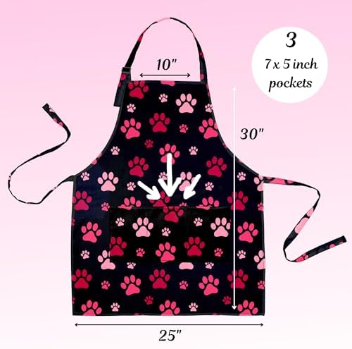 Plum Hill Waterproof Dog Grooming Apron, Groomer Apparel, Pet Washing Smocks - Image 2