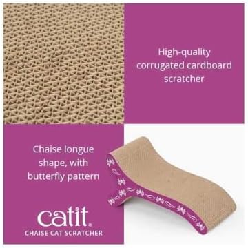 Catit Style Scratcher with Catnip, Butterfly Chaise - Image 3