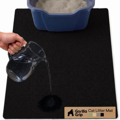 GORILLA GRIP Cat Litter Box Mat, Soft Felt Scatter Catcher by GorillaGrip