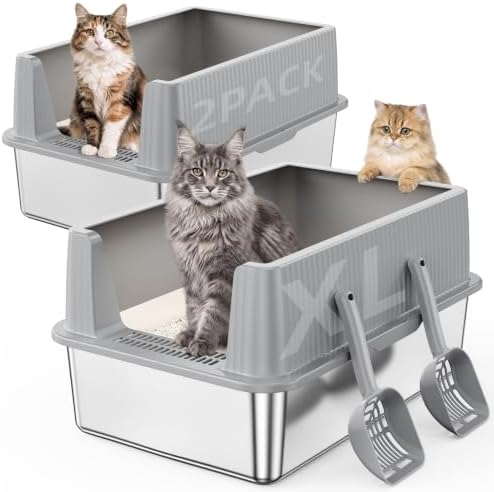 Suitfeel XL Stainless Steel Cat Litter Box by StainlessSteelLitterBox