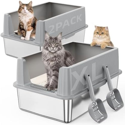 Suitfeel XL Stainless Steel Cat Litter Box by StainlessSteelLitterBox