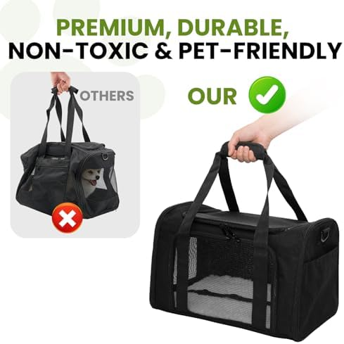 Soft-Sided Cat Carrier 18x11x11 in Expandable Travel Pet Bag 15LBS - Image 5