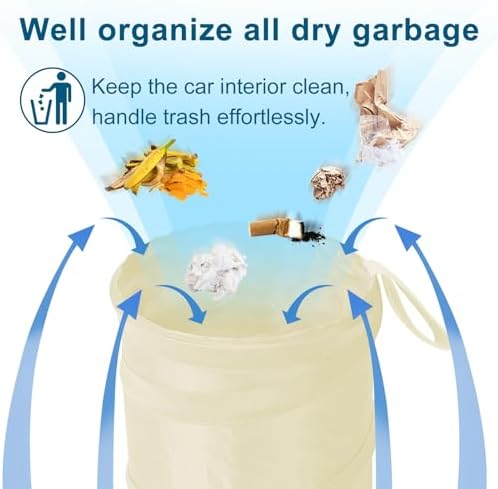 Car Trash Can, 2 Packs Mini Car Garbage Can, Collapsible Trash Bin - Image 7