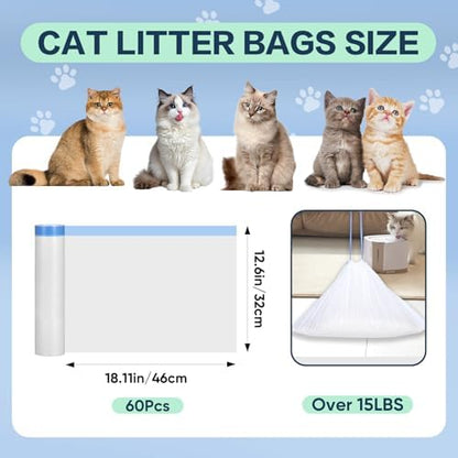 60 Ct Cat Litter Box Liners Compatible - Image 2