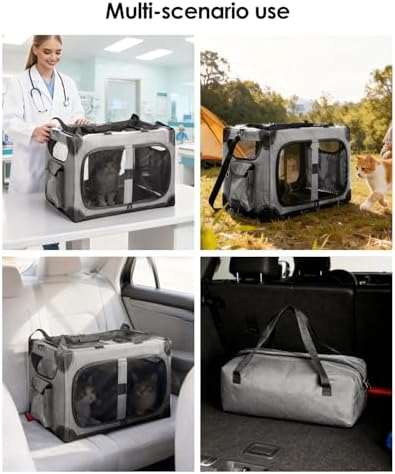 Extra Large 2-Cat Foldable Pet Travel Carrier - Image 4