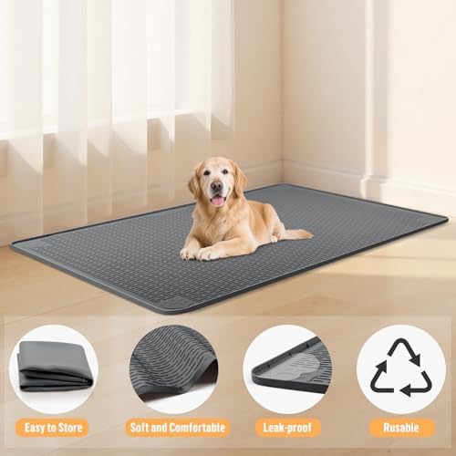 Silicone Dog Bed Mat 50"x 35" Crate Mat - Image 2
